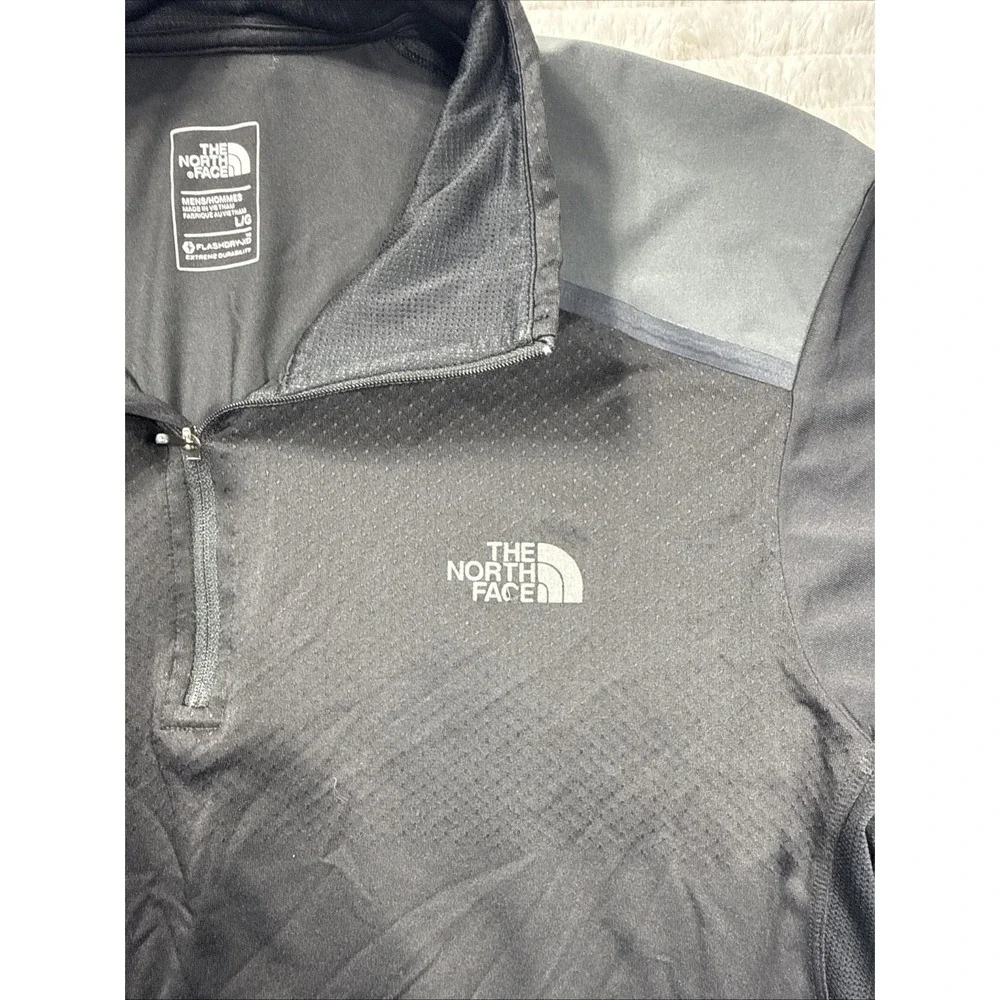 The North Face FlashDry XD‎ Pullover Mens Large Black 1/4 Zip Shirt Athletic Top